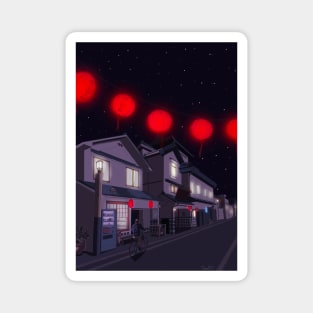 Lofi Japan Street at Night Magnet