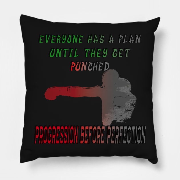 Everyone has a plan until they get punched Pillow by Insaneluck