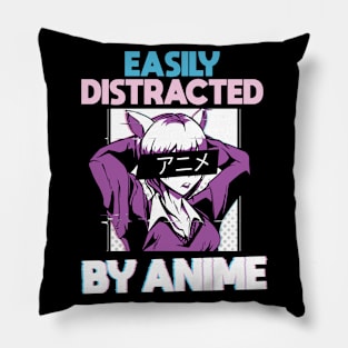 Easily Distracted By Anime Merch Anime Girl Otaku Gift Anime Pillow