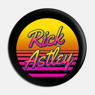 Rick Personalized Name Birthday Retro 80s Styled Gift Pin