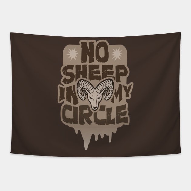 No Sheep in My Circle - only Good vibes Tapestry by tatzkirosales-shirt-store