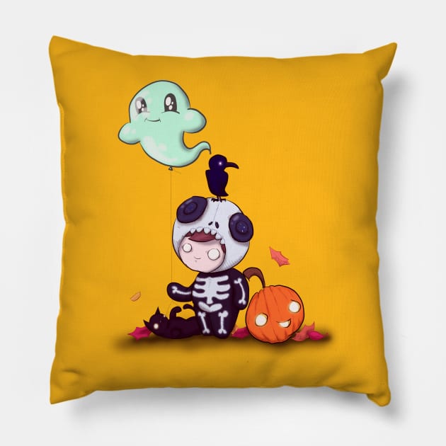 Halloween Boy Pillow by LVBart