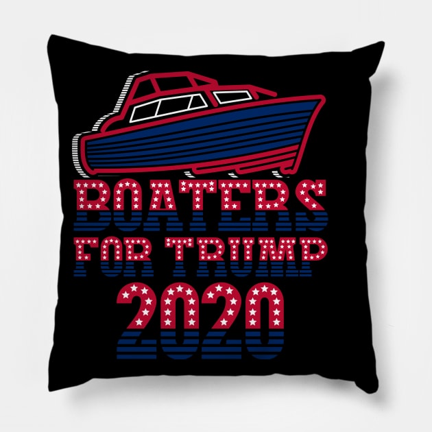 Boaters For Trump 2020 Pillow by BadDesignCo