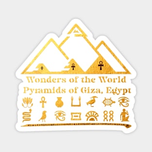 Wonder of The World: Pyramids of Giza, Egypt Magnet