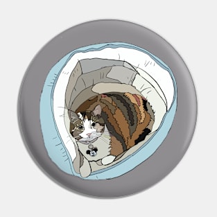 Snuggle the Cat- Small logo Pin