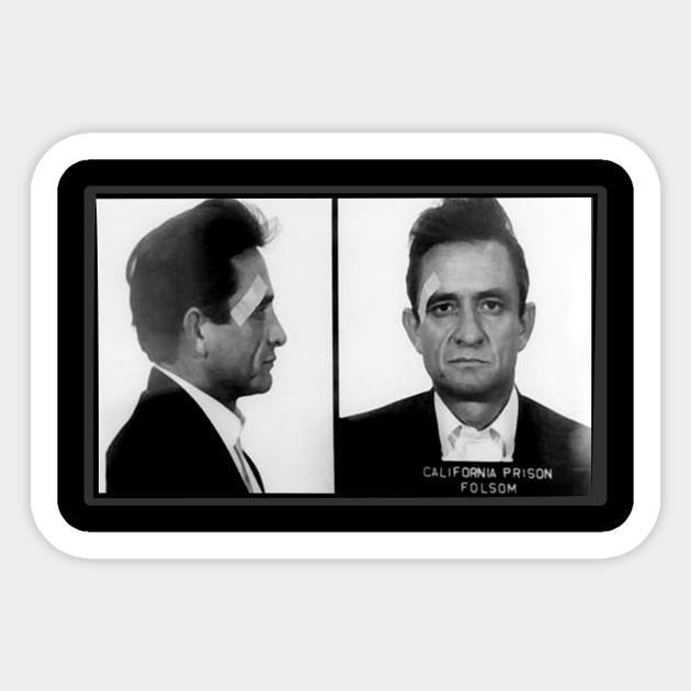The Man In Black Mugshot - Johnny Cash - Sticker