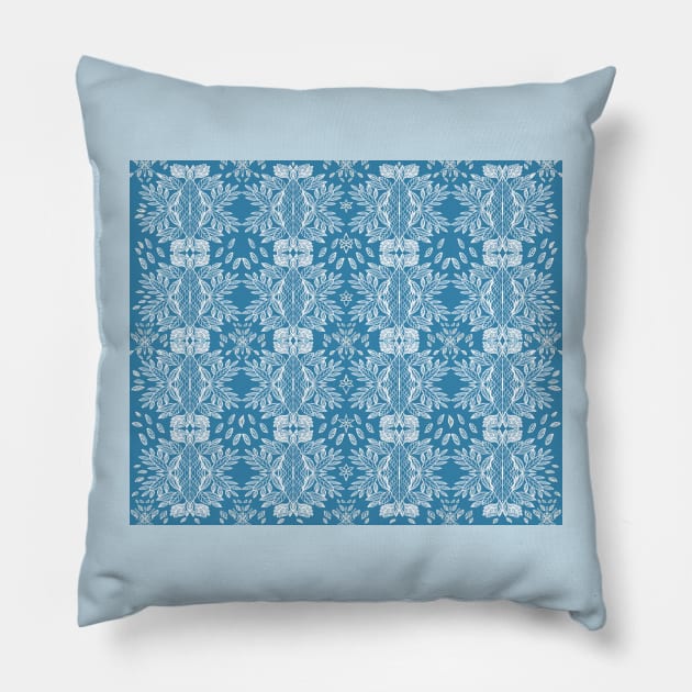 Blue Crochet Pillow by Almanzart