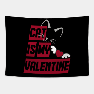 Cat Is My Valentine Tapestry