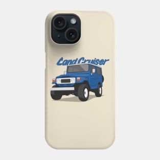 Land cruiser fj40 hardtop off road blue Phone Case