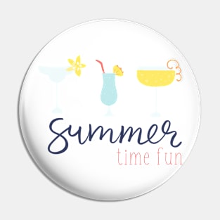 Summer Time Drinks Pin