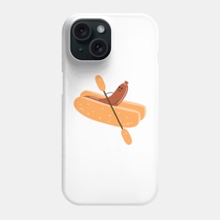 Funny sausage in a paddle boat Phone Case