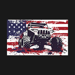 USA Flag Dune Buggy 4x4  remote-controlled trucks RC Car Sand Driver T-Shirt