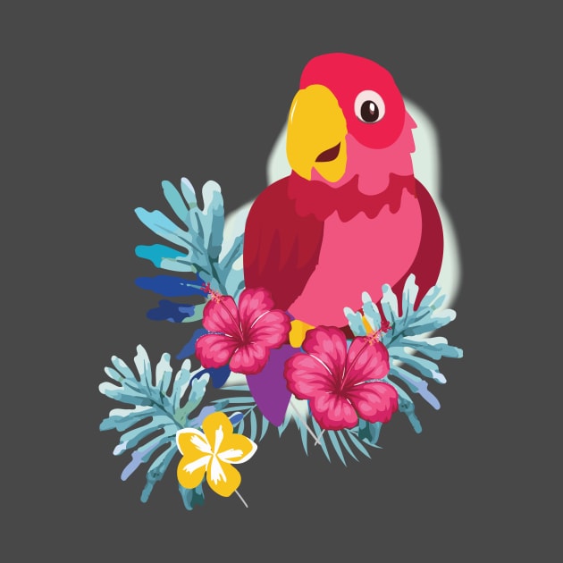 Lovely Parrot Print by sabamargoob
