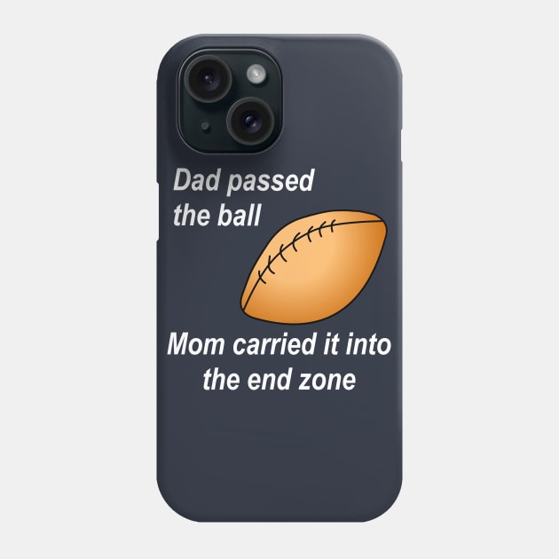 Dad Passed the Ball White Text Phone Case by Barthol Graphics