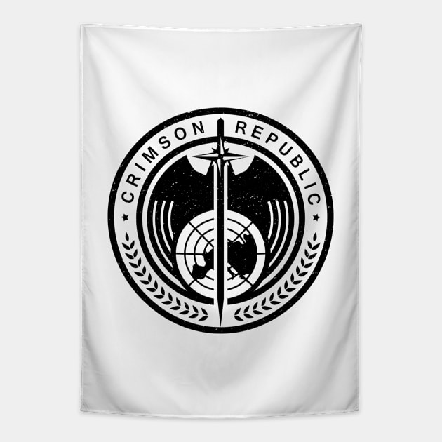 Crimson Republic Patch Tapestry by BadCatDesigns