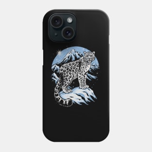 Hunter's Solitude, Snow Leopard Phone Case