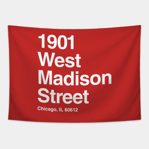 Chicago Bulls Basketball Arena Tapestry by Venue Pin