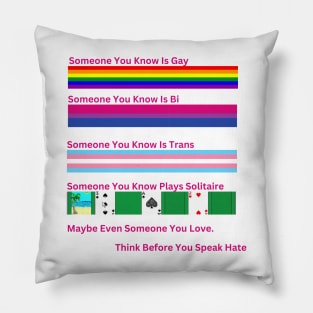 Sarcastic LGBTQ Awareness Shirt - Funny Pride Tee for Gay, Bi, Trans Community, Celebrate Diversity with Humor, Gift For Loved Ones Pillow