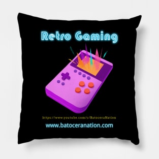 Retro Gamer Logo 21 Pillow