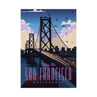 San Francisco California Travel poster T-Shirt