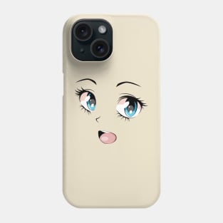 Happy anime girl face Phone Case