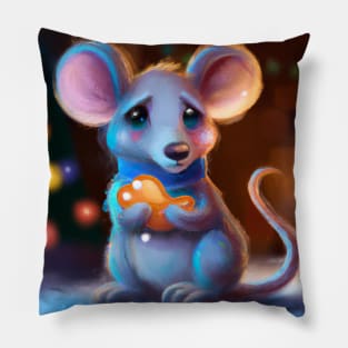 Cute Mouse Drawing Pillow