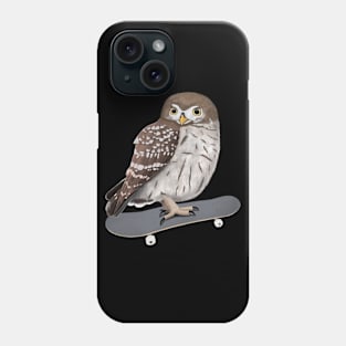 Little Owl Bird Skateboard Birdwatcher Animal Biologist Phone Case