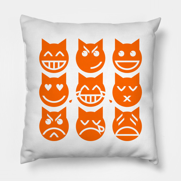 cat emoji pillow