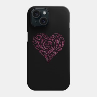 Heart rhinestone style Phone Case