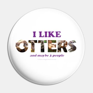 I like otters and maybe 3 people - wildlife oil painting word art Pin