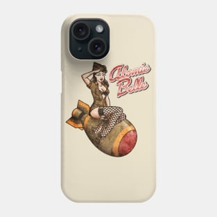 American Traditional Patriotic Atomic Bomb Belle Pin-up Girl Vintage Texture Phone Case