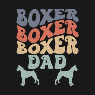 Retro Boxer Dad Dog Owner T-Shirt