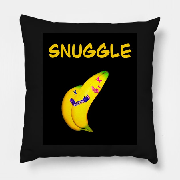 The Best Valentine’s Day Gift ideas 2022, Valentine Cuddle snuggle - bananas cuddling while sleeping, Valentine’s Day box idea, for valentines day Pillow by Artonmytee