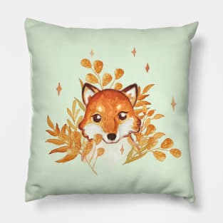 Orange fox Pillow
