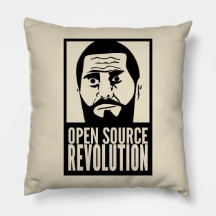 Joe - Open Source Revolution (Black) Pillow