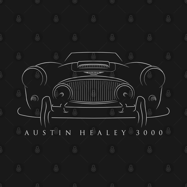 Austin Healey 3000 - front stencil, white by mal_photography