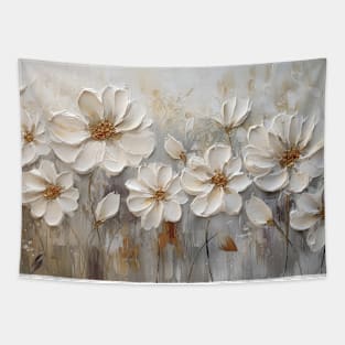 3D flowers - creamy and textured painting 3 Tapestry