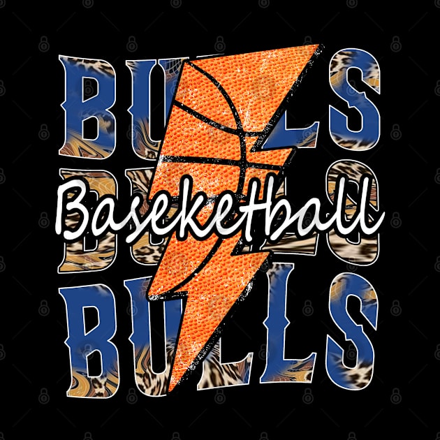 Graphic Basketball Bulls Proud Name Vintage by Irwin Bradtke