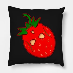 Thank You Berry Much (black background) Pillow