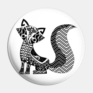 zorrito ecopop fox foxy in mexican totonac patterns art Pin