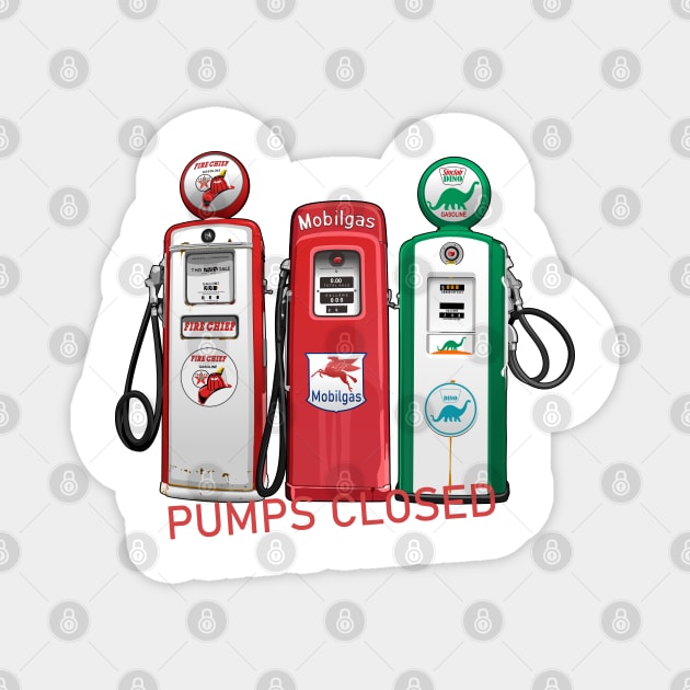 gas pump Magnet by small alley co