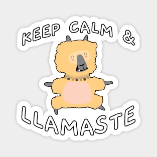 Keep Calm And Llamaste Pose 5 Magnet