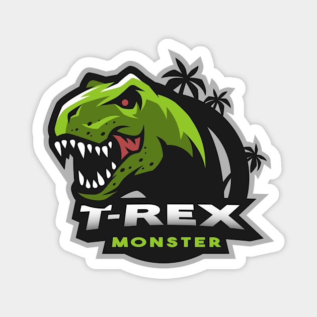 T-rex monster. Magnet by Cridmax