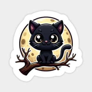 BLACK CAT MOON Magnet