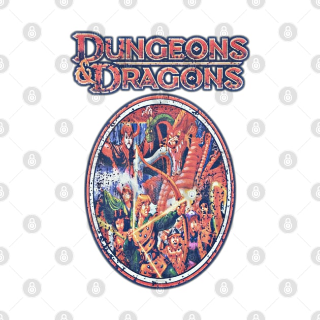 Retro dungeons and dragons art by The Wrestling Brethren 