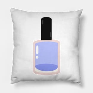 Blue nail polish bottle Pillow