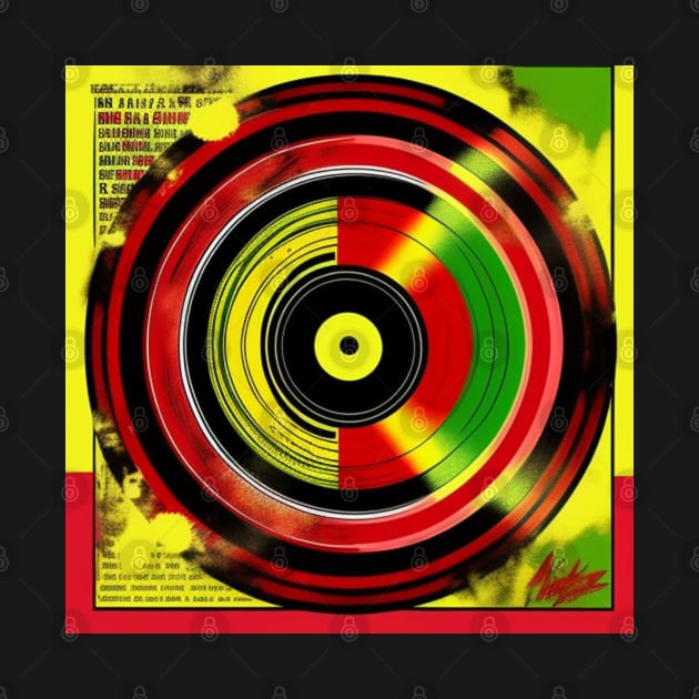 Reggae Music Pop Art Vinyl Record Album Cover by musicgeniusart