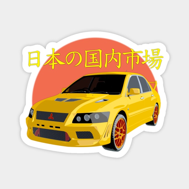 JDM Evo Magnet by FurryBallBunny