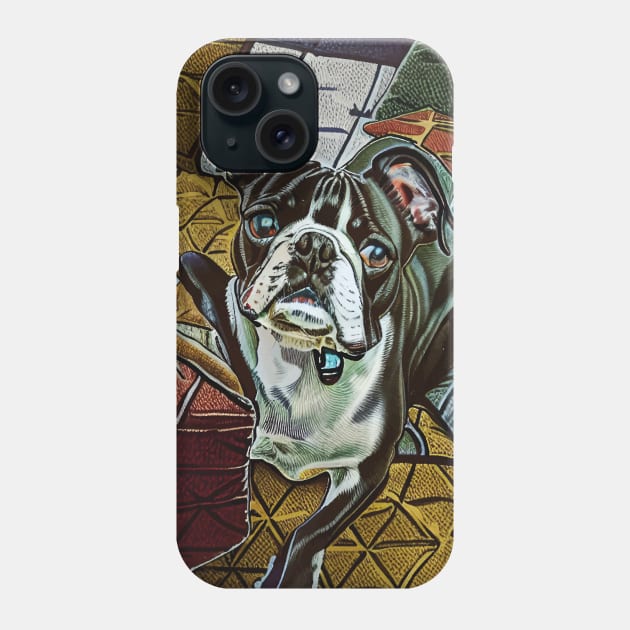 Boston Terrier II Phone Case by Ludwig Wagner