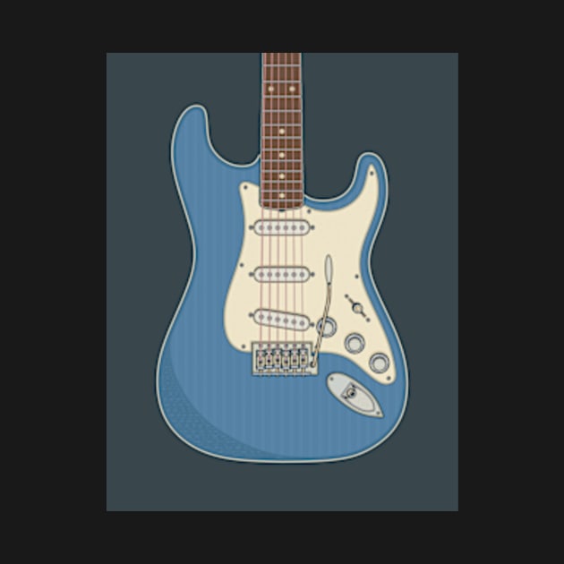 Lake Placid Blue Strat Guitar by milhad